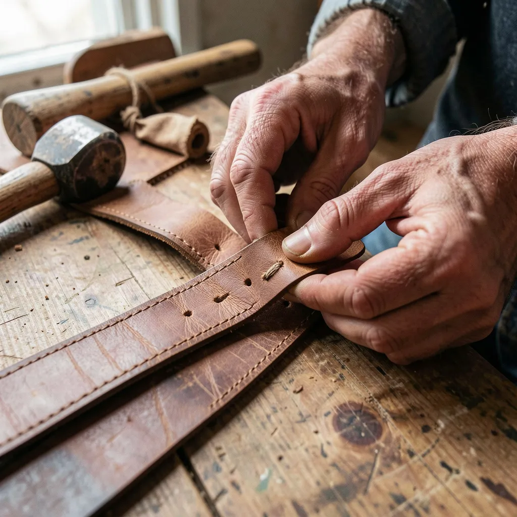 Leather assembly work